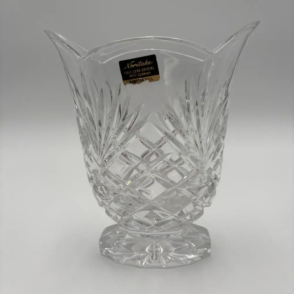 Vintage 1970s - 1980s Noritake Hampton Hall Full Lead Crystal Vase West Germany